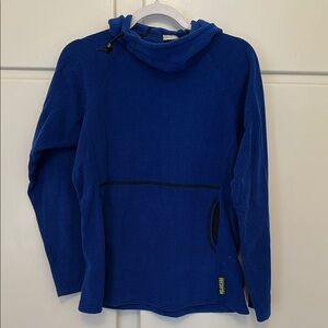 LIKE NEW Womens Melanzana Micro Grid Hoodie Fleece Outdoors Colorado Medium Blue